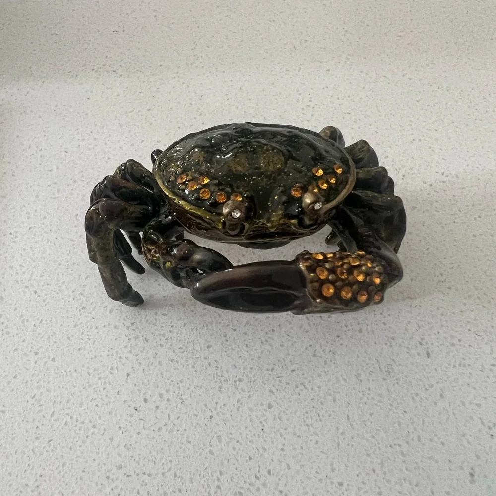 Object de Art Trinket Box #142 Pinch The‎ Crab Enameled New In Box